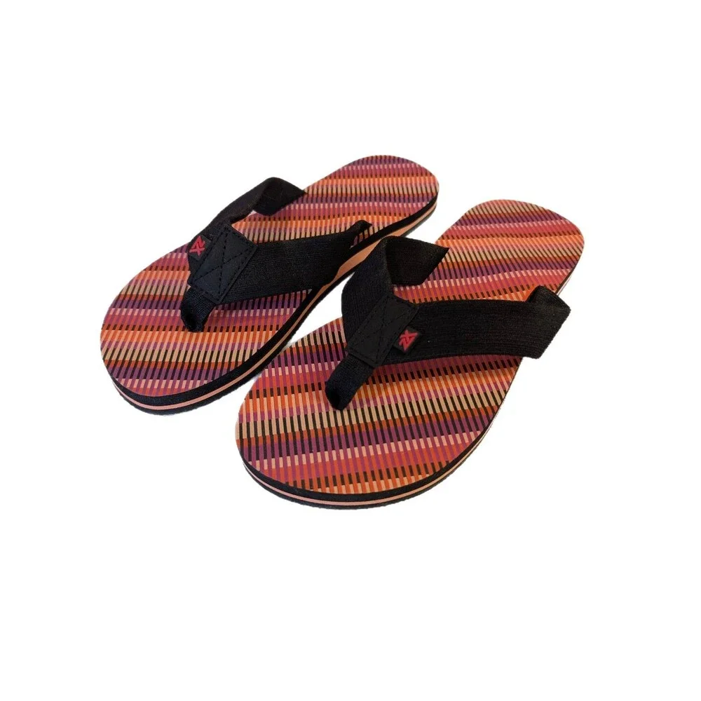 Women's Zeroexposur Lightweight Flip Flop Sandals Red Orange Purple US 10